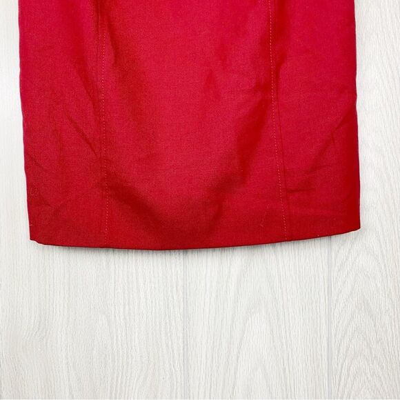 Brooks Brother | Red Boat Neck Sleeveless Mini Sheath Dress Size 4 - Picture 9 of 13